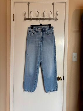 Good American Cropped Straight Jeans Size 8/29 High Rise Denim